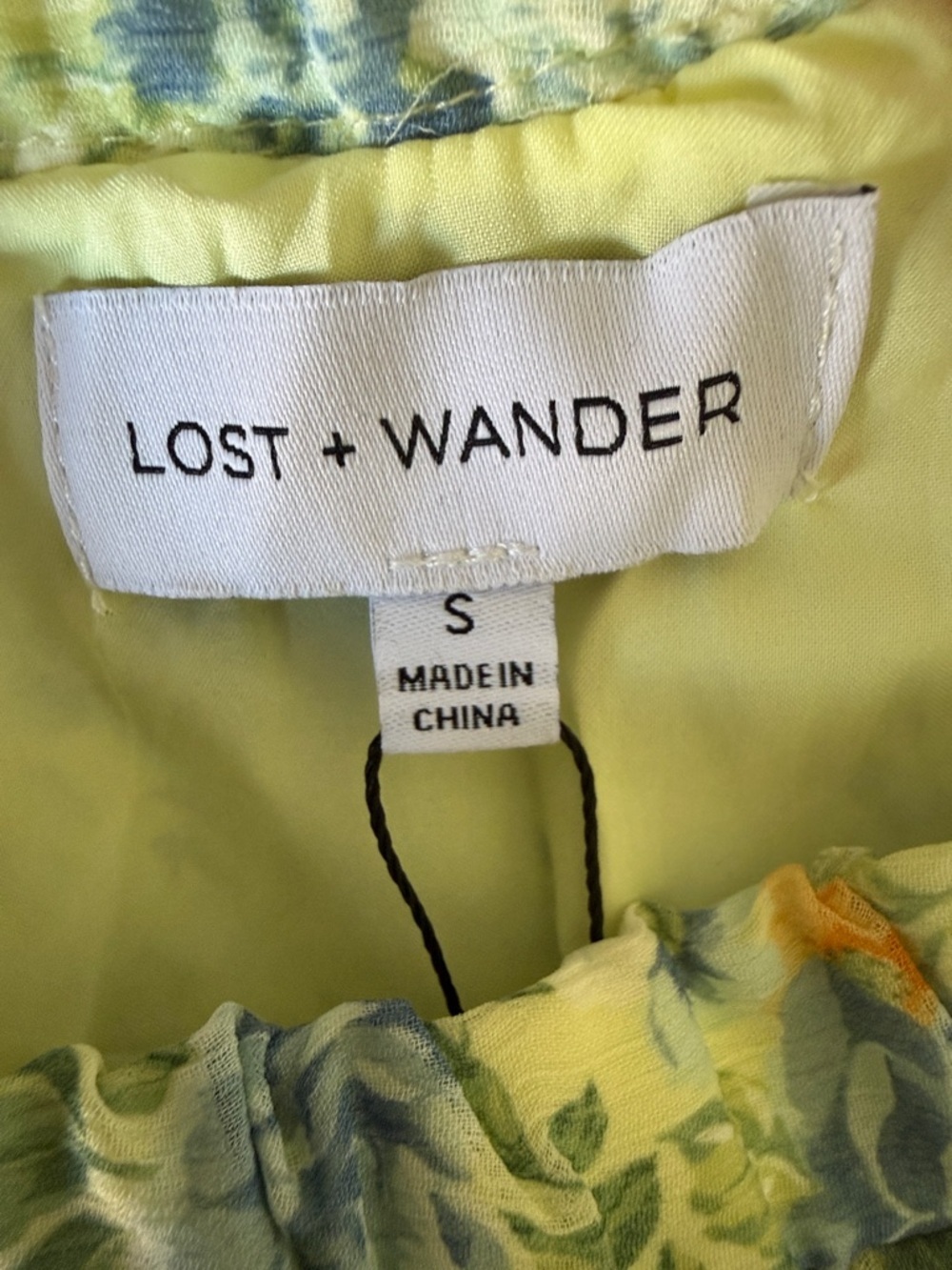 Lost + Wander Yellow Floral Tiered Mini Skirt - Picture 2 of 3